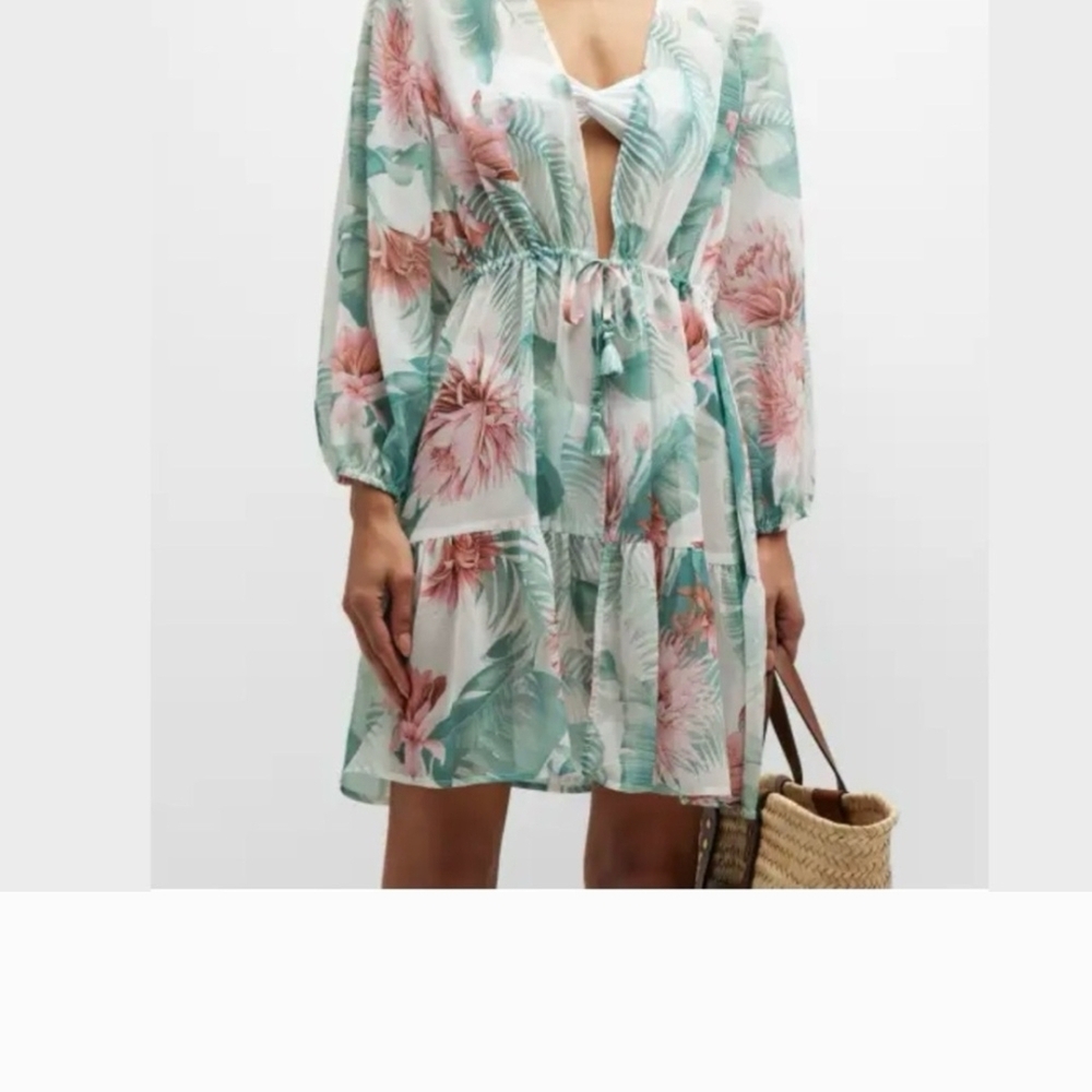 Tommy Bahama Floral Print Swim Cover-Up Dress